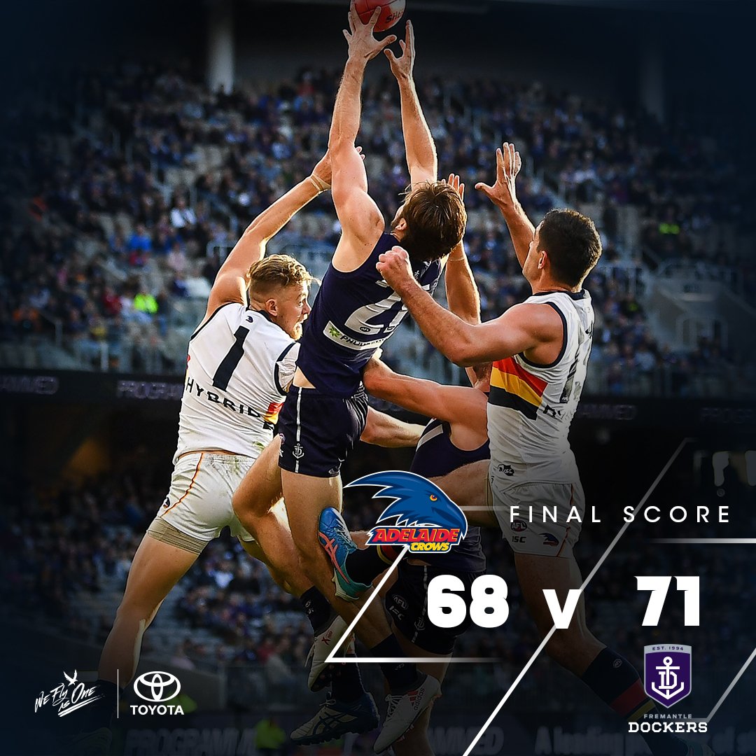 Adelaide Crows on Twitter "Poholke goals after the siren, but it's too