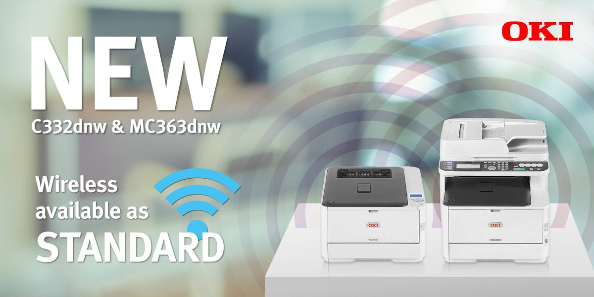 OKI_MEITA_'s tweet photo. Transforming the efficiency of in-house printing by offering fast, resilient wireless connectivity with the new, high-speed C332dnw and MC363dnw models
#A4printers #Wirlesless #LED #OKIprinters https://t.co/mN6ZMNFgZM