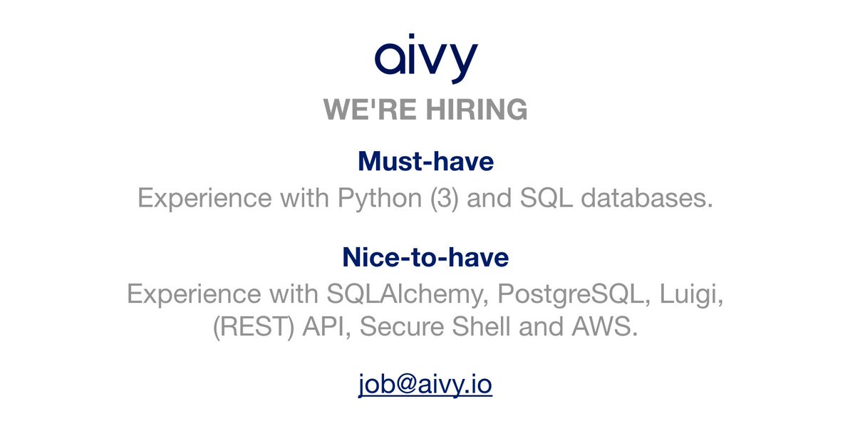 aivy_io's tweet photo. We are looking for #talented &amp; #passionate new #team members. Whether you want to start part time, full time, or are looking for an #internship, hit us up for a conversation - job@aivy.io #aivy #hiring #frankfurt #job #saas #AI https://t.co/PeguaacTCV