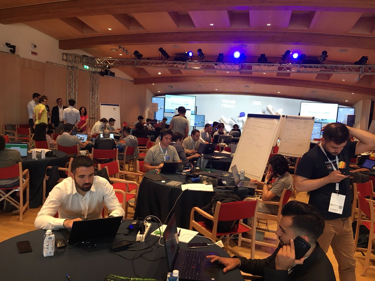 ppiac's tweet image. A #ThinkMilano #CognitiveHack fervono i lavori! @CodemotionIT #startup #IBM