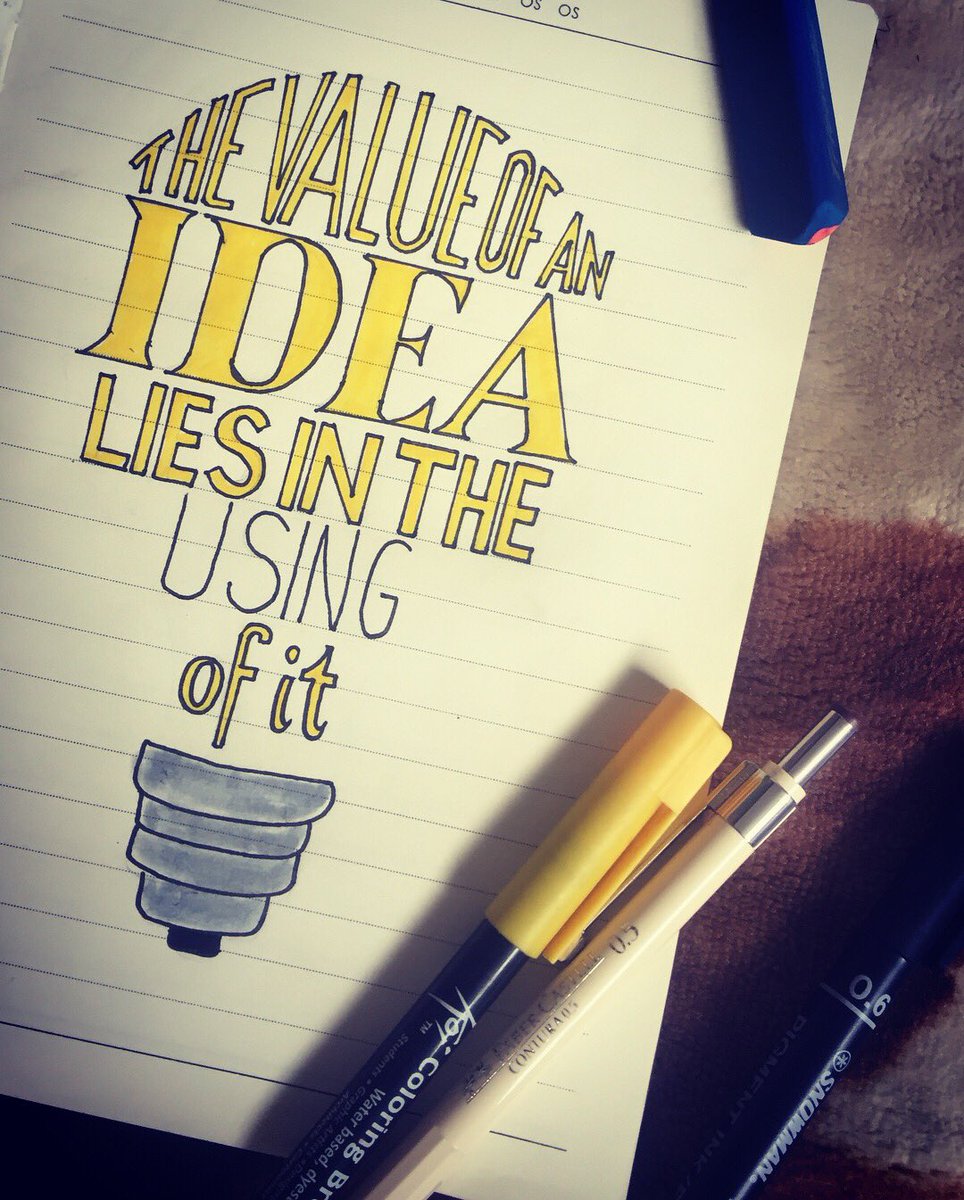 asemfkhan's tweet photo. The value of an idea lies in the using of it. #ThomasAEdison
 #blaecink #revolt #revolt2018 #peshawar @basecamppk @peshawar2o #lettering #calligraphymasters https://t.co/v6yMtFF5RK