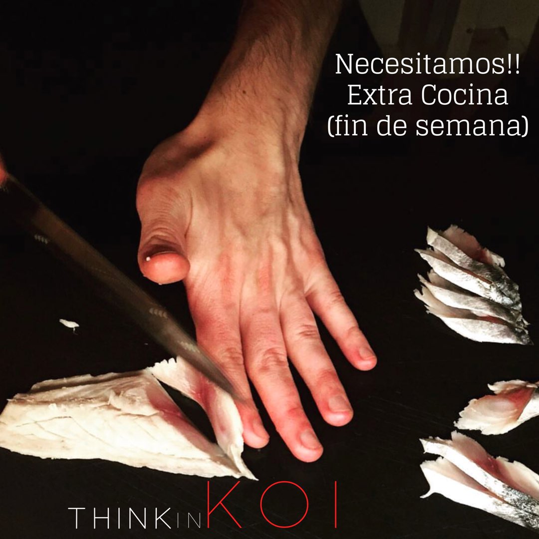 koijapones's tweet photo. ¿Quieres trabajar con nosotros? 
¡Ahora es el momento! Buscamos Ayte. de Cocina, Extra para los fines de semana. 
¡Deja tu CV!: 
📍Koi Japonés. C/Cervantes,1 
📑 Vía Redes Sociales 
Reservas ☎️ 987 793 972
#ThinkInKoi #Leonesp #Trabajo #Hostelería https://t.co/QTH5DcqZ1n