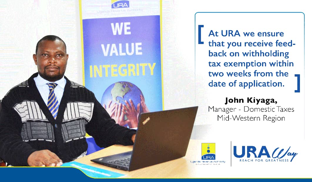 URAuganda's tweet image. John Kiyaga, Manager Domestic Taxes , Midwestern Region  on the #URAWay 

Wishing you a blessed Sunday. 
#BudgetWeek