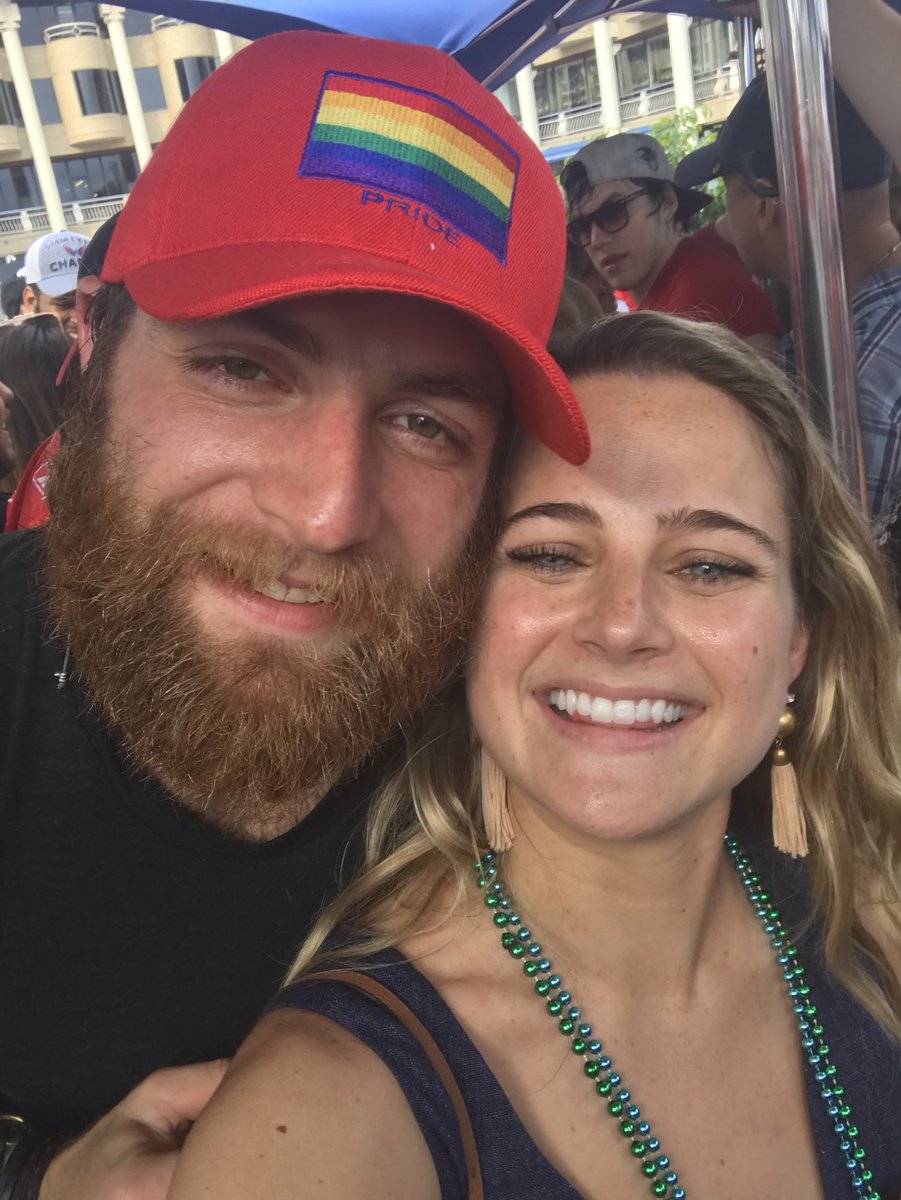 alpal52's tweet photo. Hey @dcsportsbog in case you were wondering where @Holts170 got his hat - he asked me if I went to the pride festival, said he was sad to miss it, asked for my hat, then ensured me my hair looked good before he walked off https://t.co/czAI9kA8Hb