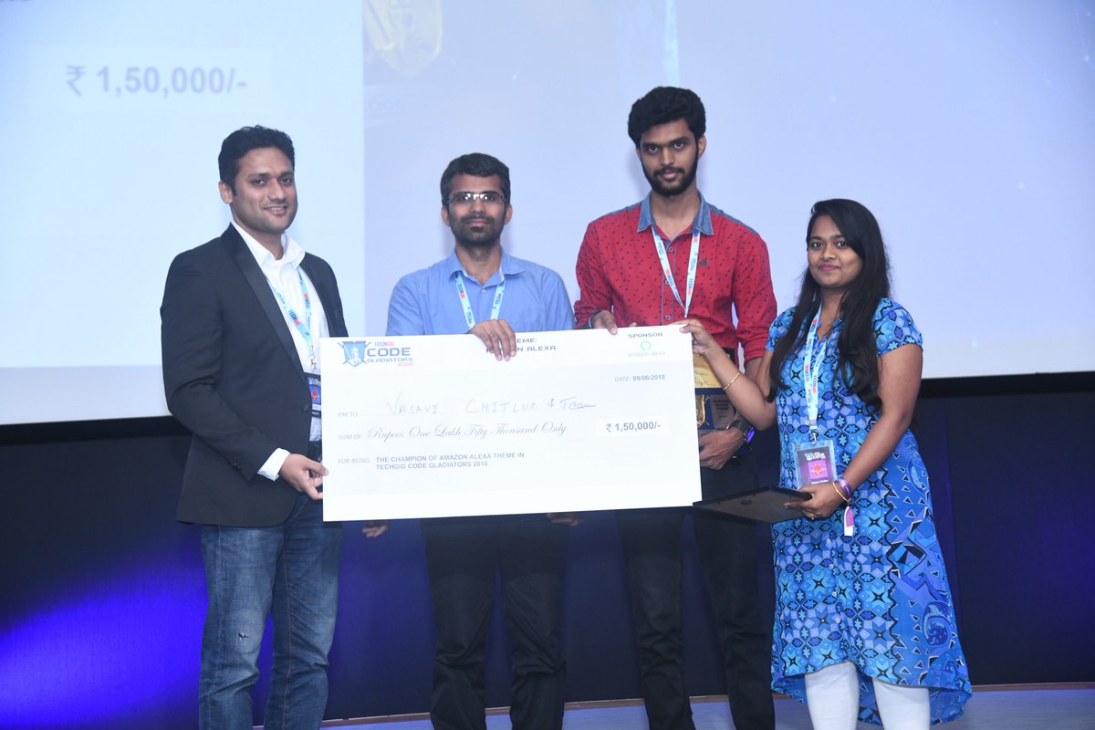 reliancejio's tweet photo. Presenting the second batch of winners of the #TechGigCodeGladiators2018. #JioTechGig https://t.co/a8U7CCJorh