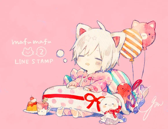 前回に引き続き、まふまふさんのLINEスタンプのイラストを担当させていただきました。
こちらのスタンプもたくさん使っていただけたらうれしいです!
https://t.co/Tgs9ag5MiD 