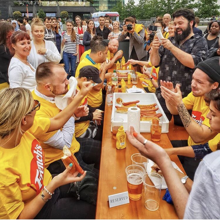 FrenchsUK's tweet photo. Last day to enjoy this year’s (📸) @KERB_ #Noshville festival at Granary Square, Kings Cross - hot dogs, burgers, tacos, American games and all the #mustard you could ask for 🌭🍔👌 https://t.co/YG28sOuXWc