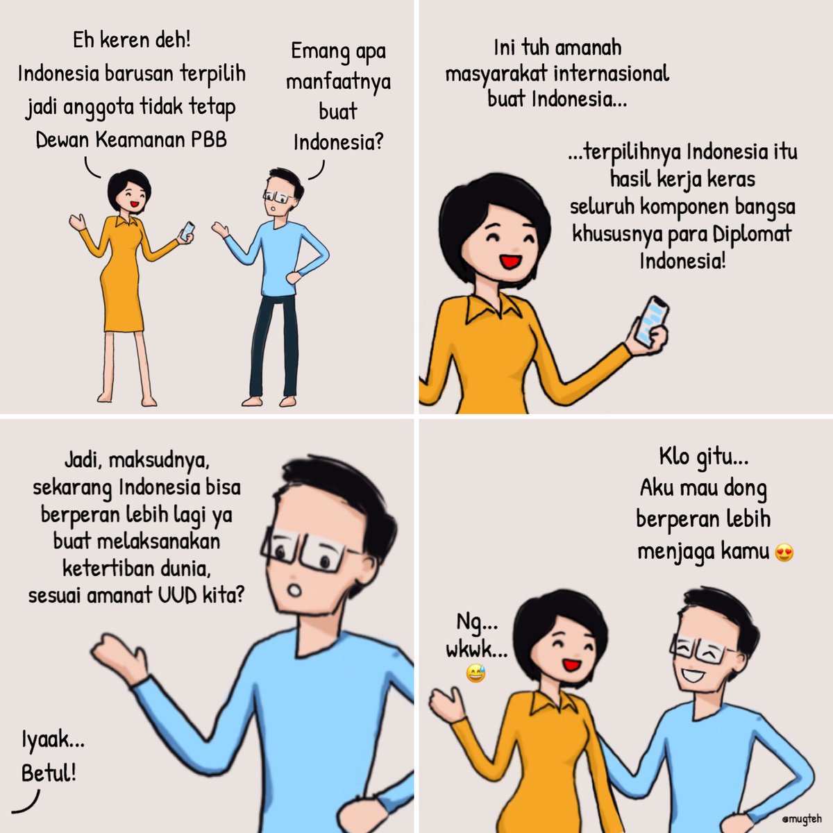 m_setianto's tweet photo. Jadi, Dewan Keamanan PBB tuh punya tanggungjawab buat ngejagain keamanan dan perdamaian dunia. Keputusan Dewan Keamanan wajib dipatuhi seluruh anggota PBB.
Kepoin @Kemlu_RI & Bu @Menlu_RI buat cerita lengkapnya deh!
#Indonesia4UNSC
#ATruePartner4Peace https://t.co/nwbTIPrOrT
