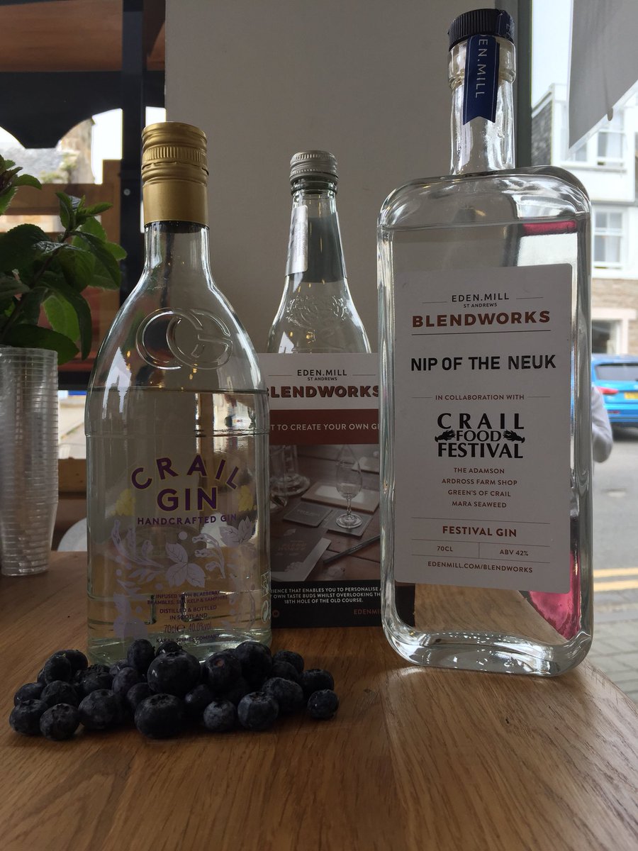 Another day of tastings in the shop with our Crail Gin and Eden Mill Blendworks Nip of the Neuk made in conjunction with @ArdrossFarmShop  <a href="/maraseaweed/">maraseaweed</a> @TheAdamson127 <a href="/GREENSCRAIL/">GREEN'S</a>