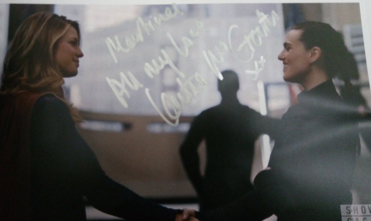 Here #KatieMcGrath and #melissabenoist "doing their things" as Katie said.