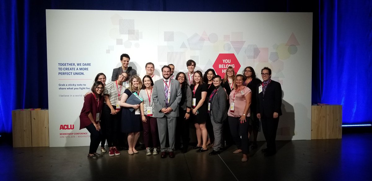 laurenfreenow's tweet image. Team work makes the dream work! Action center team photo! #ACLUcon18 #ACLUCON #TOGETHERWECAN