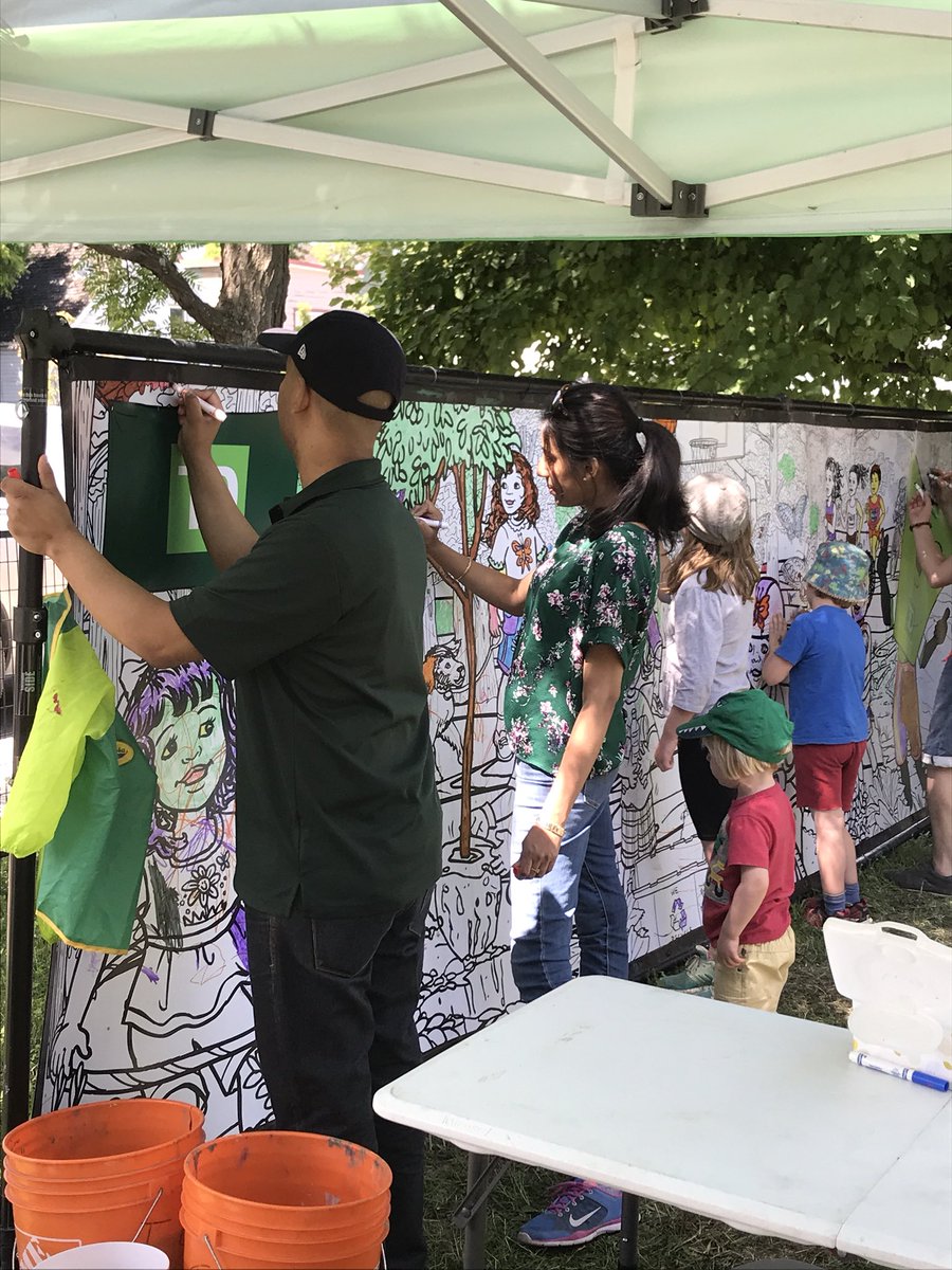 staylorbaptiste's tweet photo. Today at @WESTFESTInfo @ThomasTesfai1 and Anu are finding their inner child!  Come see @TD_Canada booth to colour on our Monster Mural!! @kristin_dafoe @kent_nate1 @JennAuld https://t.co/KL6E7r8O9N