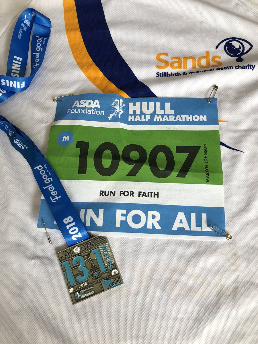 greenarmy84's tweet photo. @runforall @SandsUK great time at the very first Hull half marathon. Knocked 7 mins of my previous time so very happy with that!! On to the @HumberHalf_M in a couple of weeks!! #runforfaith https://t.co/jX4PxXhi3a