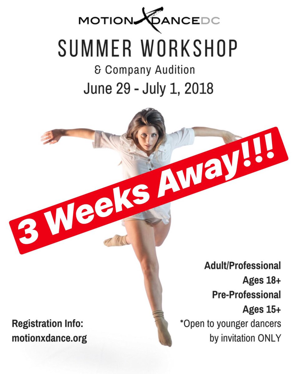 motionxdancedc's tweet photo. Our Summer Workshop is right around the corner! Reserve your spot today and don’t miss out! https://t.co/EusbiRCzUf #summerdance #summerworkshop #mxdcworkshop #dancetraining https://t.co/VgkLUTUJu5
