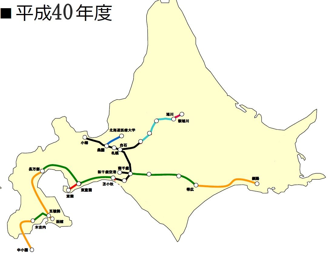 北海道の鉄道路線図予想について