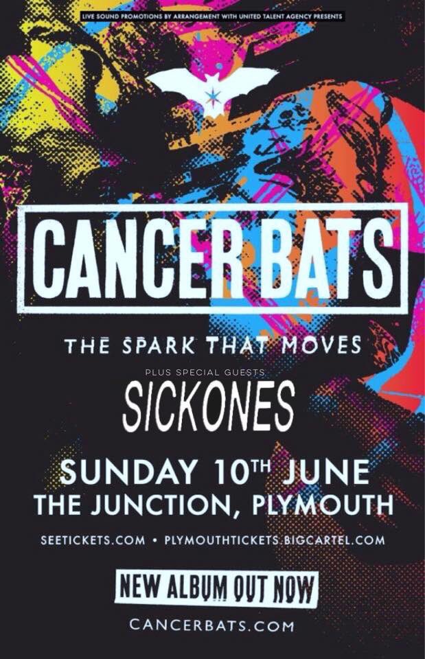 TONIGHT AT THE JUNCTION!

CANCER BATS are here to rock, and there’ll be a few tickets left on doors at 7.30PM. Don’t miss this!
