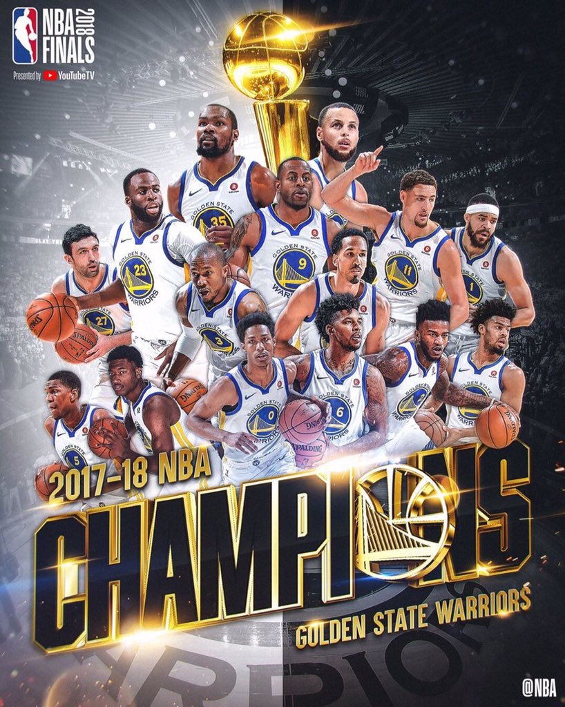 BasketTwisters's tweet photo. Los Warriors han sido los campeones de la temporada 2017-2018. Vamos a recordar, en este hilo, lo más destacado de este histórico equipo. https://t.co/ux9RL700Fa