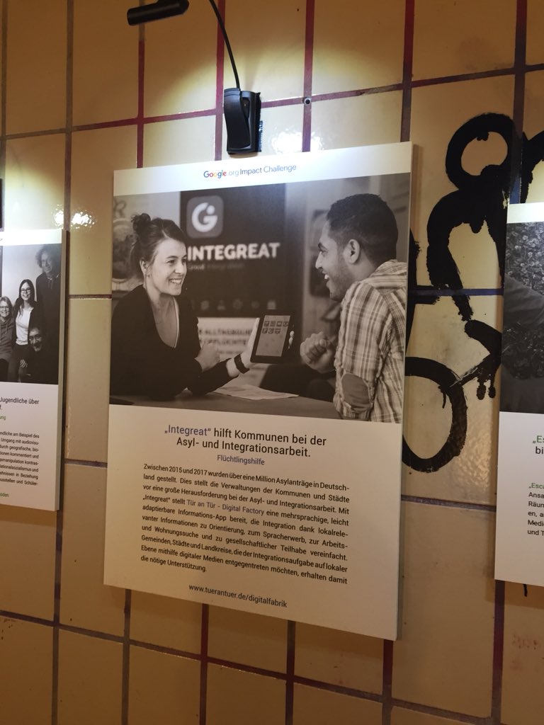 hackthesociety's tweet photo. Impressionen von der Google Impact Challenge #kleineTaten #bestesTeam @integreatapp #someAreMissing #innovation #SocialEntrepreneurship #FutureofEurope #BigIdeas #Impact https://t.co/a1vIR4TJlh