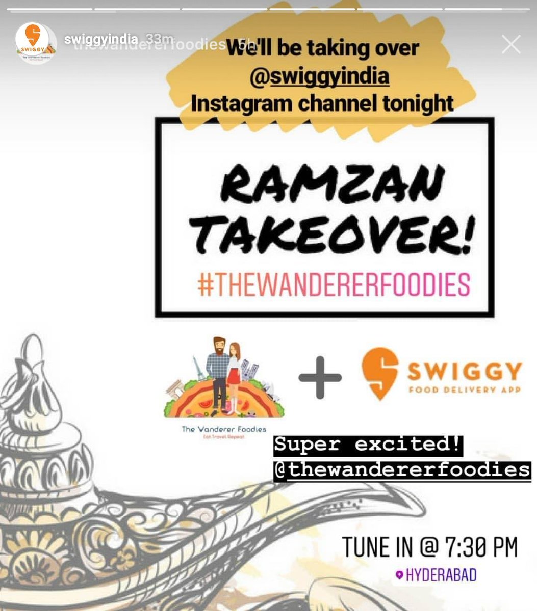 IamAmmarr's tweet photo. Will be taking over @swiggy_in Instagram tonight as @WandererFoodies take you through the best places for Iftaar in #Hyderabad! Follow https://t.co/IUj3QvnvBw &amp; https://t.co/jBinYsdaZg now!! #Ramadan https://t.co/hmrFVNmVDU