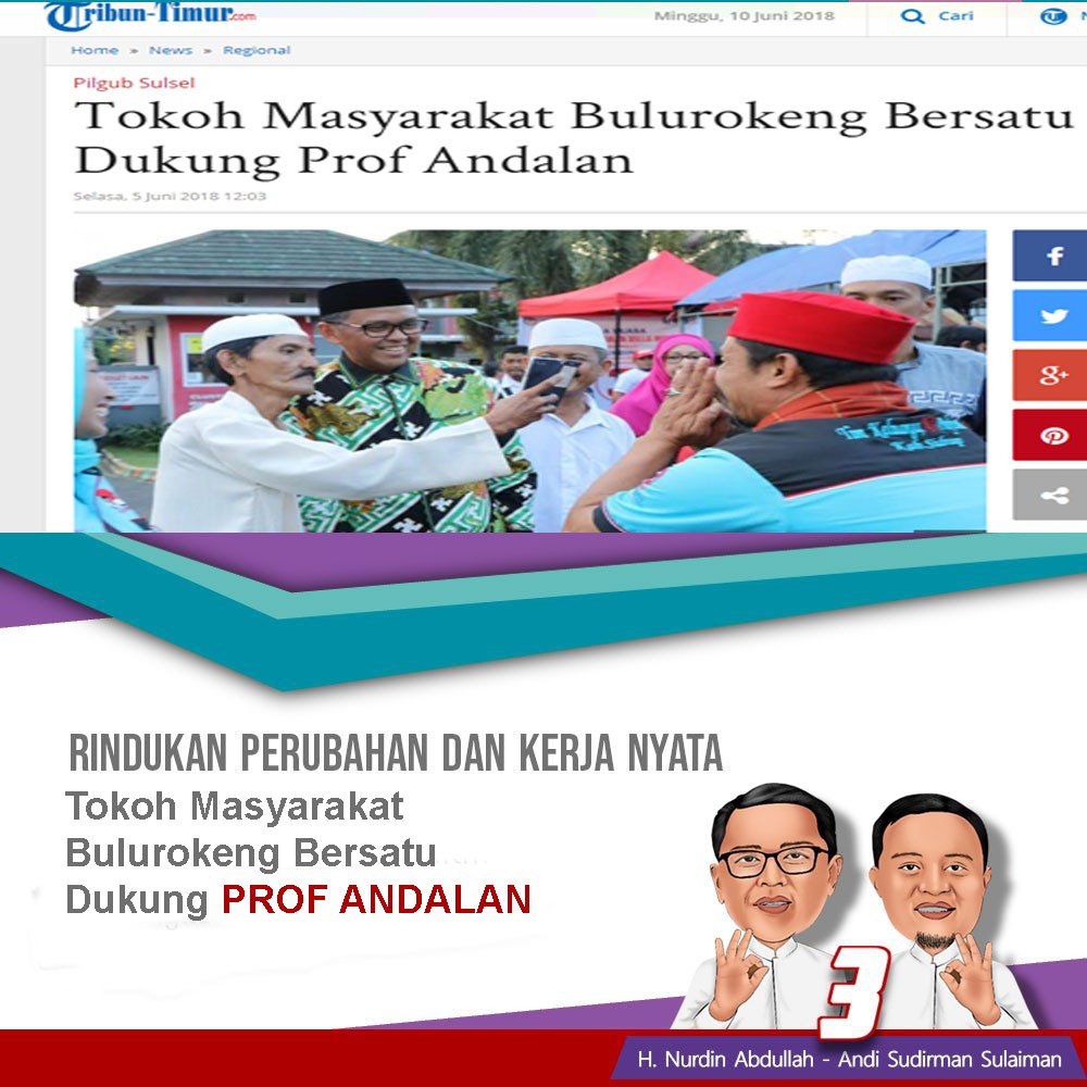 Masyarakat semakin memantapkan pilihan untuk sosok pemimpin di sulawesi selatan, Prof Andalan dinilai sebagai calon yang mempu perubahan dalam memimpin sulsel limatahun kedepan #KerjaNyata #ProfAndalan <a href="/PKSejahtera/">DPP PKS</a> @BPPemiluPDIP