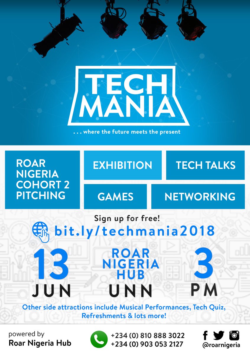 roar_nigeria's tweet photo. @JonasMichanek a Swedish entrepreneur who's worked at, founded &amp; started many enterprises. Meet him at #Techmania2018 where he'll introduce Roar Cohort 2. Really amazing ideas he's been fine tuning with the teams themselves. #roarnigeria #futuremeetspresent @UNNPride @LionFM_UNN https://t.co/8INq2GTuL9