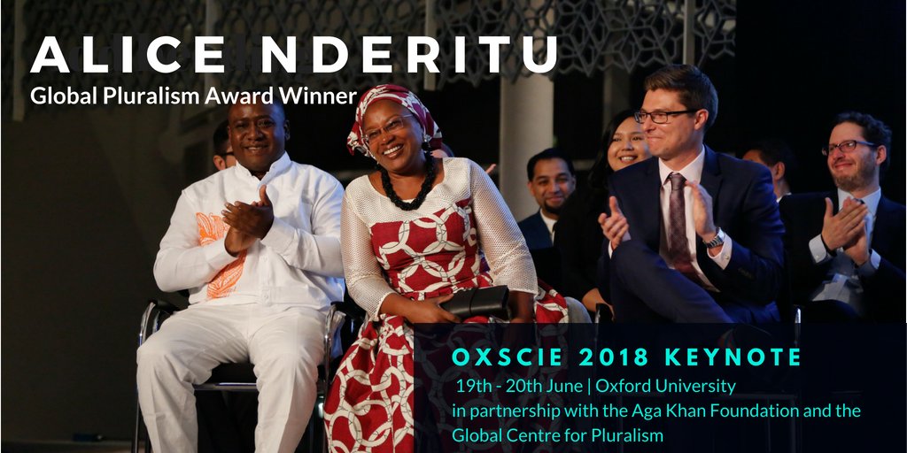9 days to #OXSCIE2018 and we can't wait to hear from incredible peacemaker Alice Nderitu, 2017 Global #PluralismAward Winner and one of our Keynotes. Learn more from <a href="/GlobalPluralism/">Global Centre for Pluralism</a> about her perennial optimism and dedication to inclusion and #pluralism: youtu.be/WFZ-glu4OXw