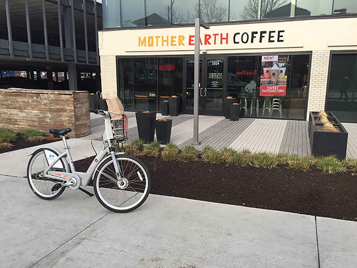RideKCBike's tweet photo. It's a beautiful Saturday morning-- where will you #biketocoffee today? #ridereturnrepeat #caffienecrawl @ParisiCoffee #MotherEarthCoffee https://t.co/ulLgU5IVdt