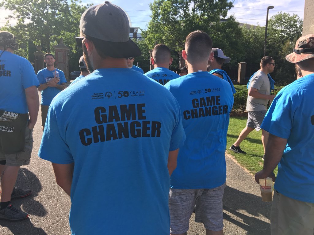 SpOlympicsMA's tweet photo. Our volunteer Game Changers are getting their pep talk before putting on another great day of competition at #SOMASummerGames #ChooseToInclude https://t.co/yP1DbezdZK
