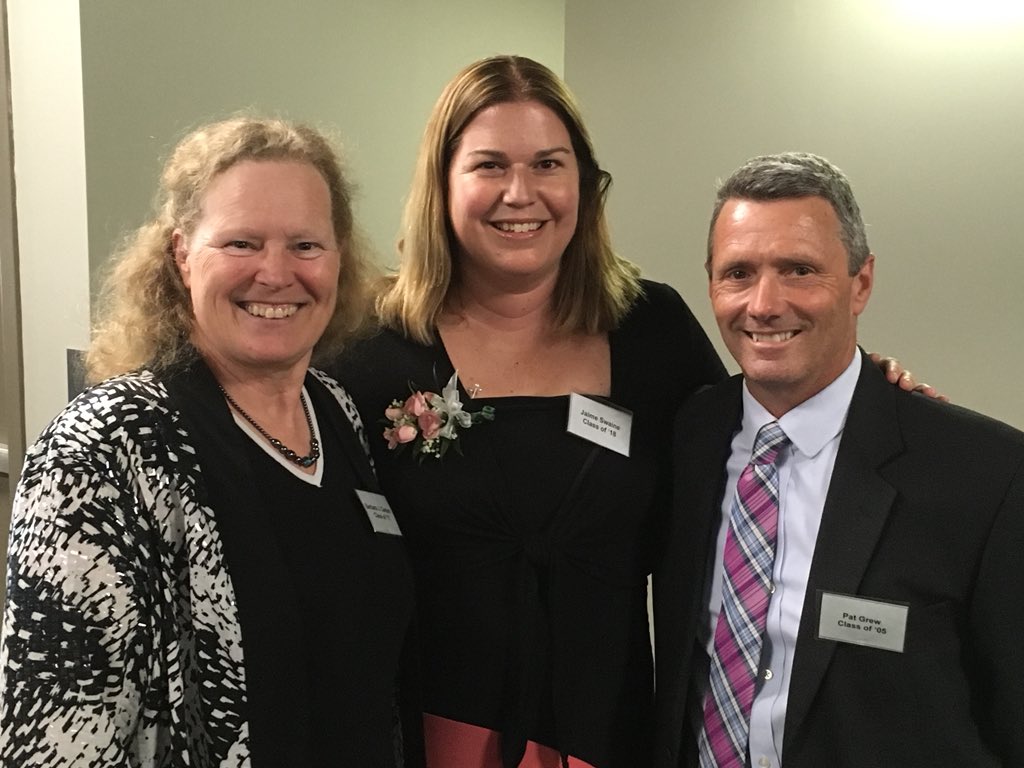 Congratulations to <a href="/BayridgeSS_LDSB/">Bayridge SS</a> Math teacher Jaime Swaine (middle). Recipient of a Descartes Medal from <a href="/UWaterloo/">University of Waterloo</a> for excellence in Math Education. A well deserved honour!! <a href="/LimestoneDSB/">Limestone District School Board</a>
