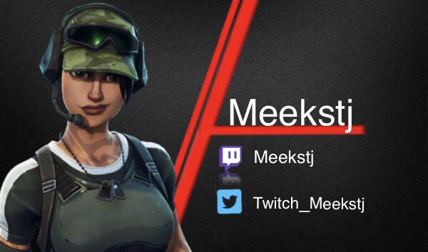 Twitch_meekstj's tweet photo. Very happy with my new banner. Just a pity it doesn’t all fit if anyone can fix that it would be much appreciated. #twitch #banner #fortnite #follow #profilepic https://t.co/2wdHYS0RWV