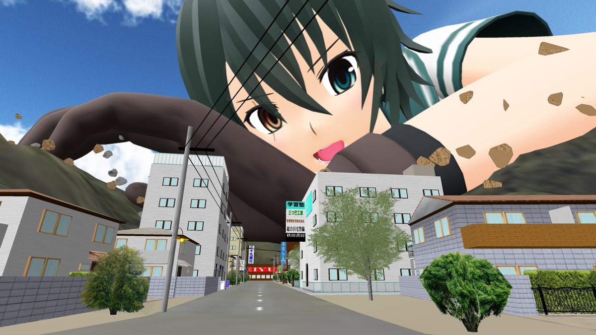 Rosefoxgts 木曾改二 艦これ 巨大娘 Giantess Mmd