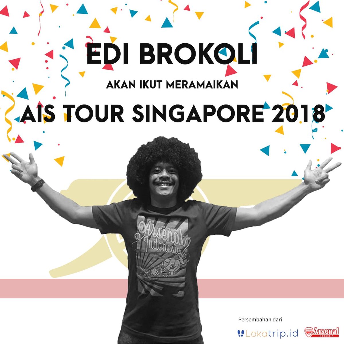Lokatripid's tweet photo. Nanti kita bakal nonton bareng-bareng sama aa' @eddibrokoli di National Stadium Singapura!! Belum pesan? ayo cepat di pesan!! Jangan sampai kehabisan

Hanya di https://t.co/y5TOmJ3ywt

#lokatrip #arsenalindonesia #Gooners   #arsenalindonesiasupporter https://t.co/WWpyvAK5Cq