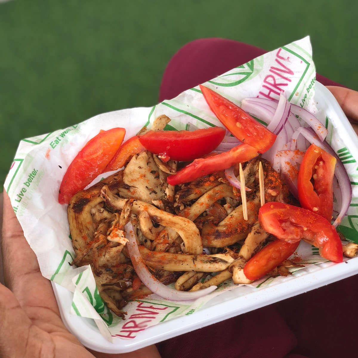EatDrinkLagos's tweet photo. Mushroom Suya from Thrive #eeeeeats #eatdrinklagos https://t.co/ou31Fj2pkw