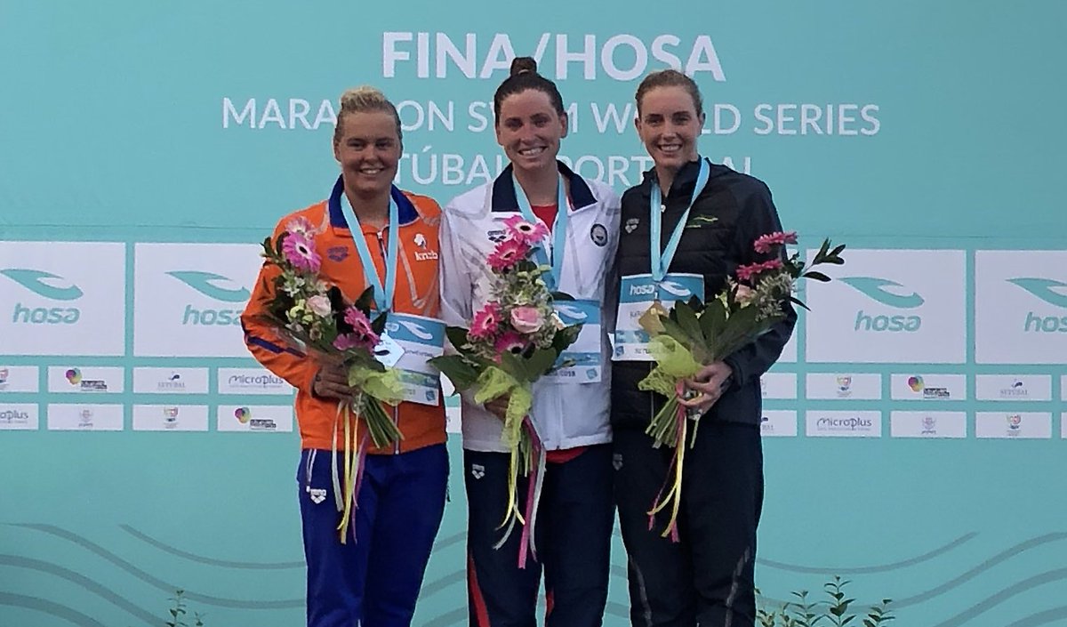 USASwimming's tweet photo. Congrats to Haley Anderson, @fina1908/HOSA Marathon Swim World Series winner in #Setubal #MSWS18 🇺🇸🏊♀️🥇
📊: https://t.co/tBDtA2ZbcX https://t.co/LrryRYfLSL