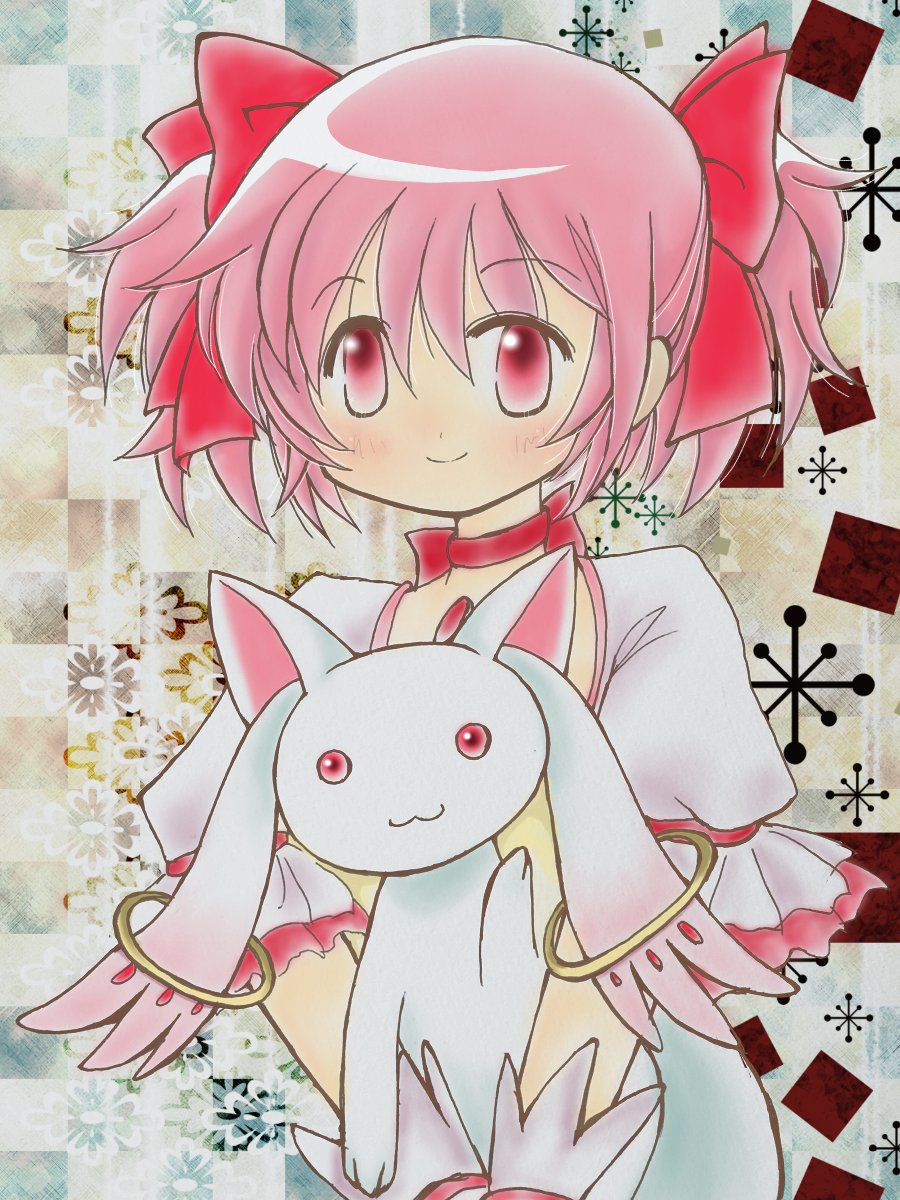 masamiyan's tweet image. まどか&amp;amp;キュゥべえ完成❤️

(о´∀`о)✨

#まどマギ #鹿目まどか