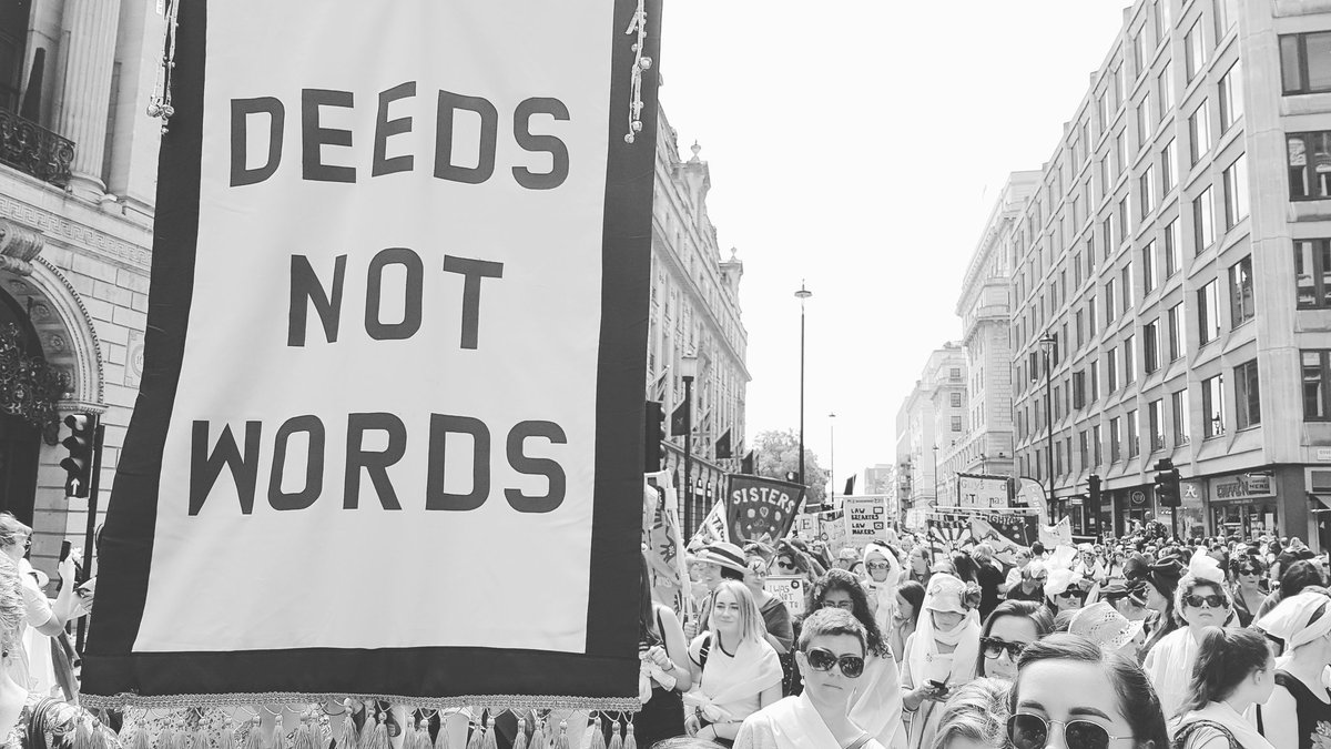 cameraZoe's tweet photo. #protest2018 Suffragette March 100 years on. https://t.co/Pd7EWPWhEK