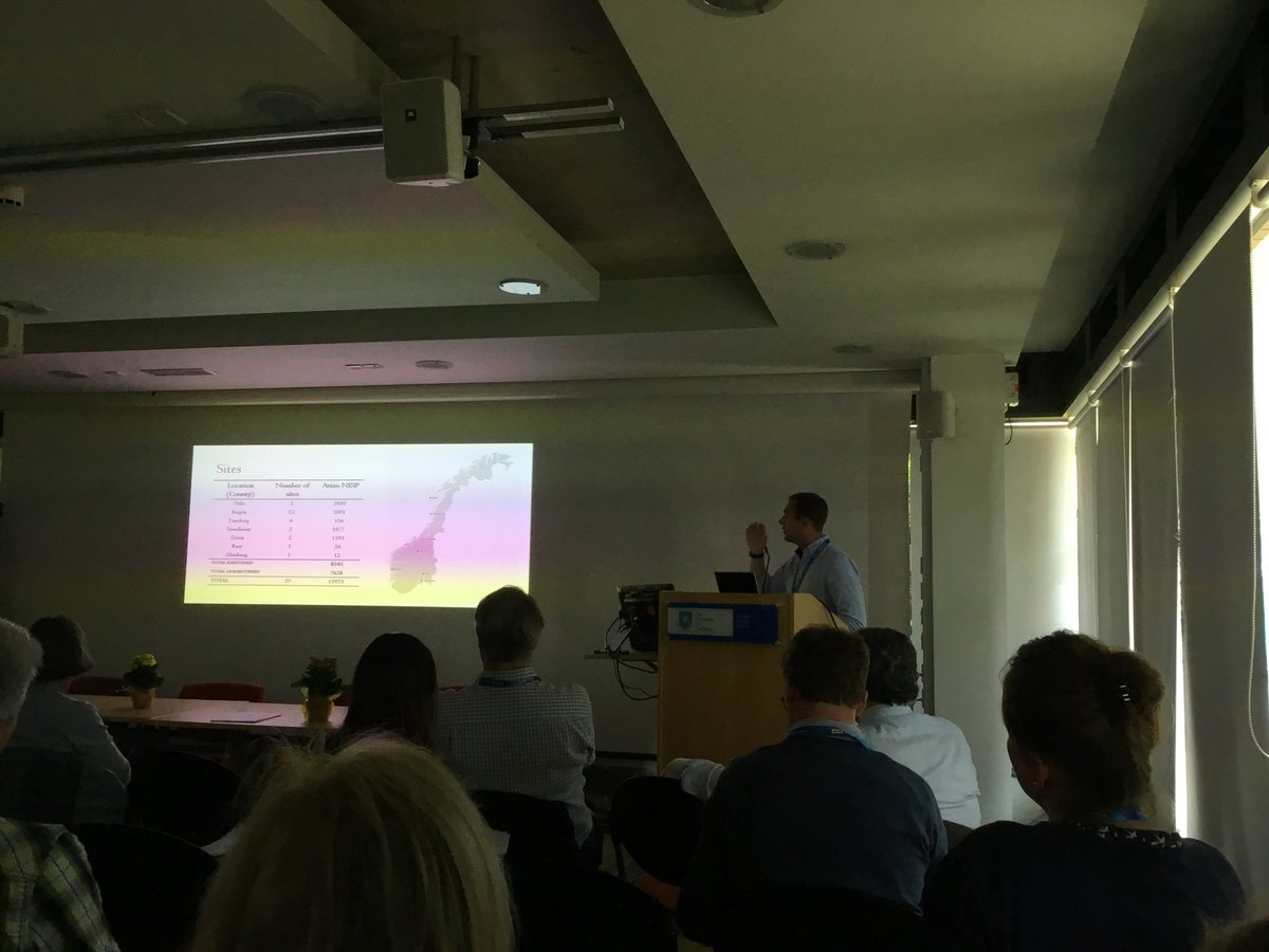 Estalwin's tweet photo. Ex-Bournemouth student Sam Walker is presenting on his PhD project on birds in Norway. They are starting with the medieval period #birdnerds #bwgsheff https://t.co/cIGxbaeKsQ