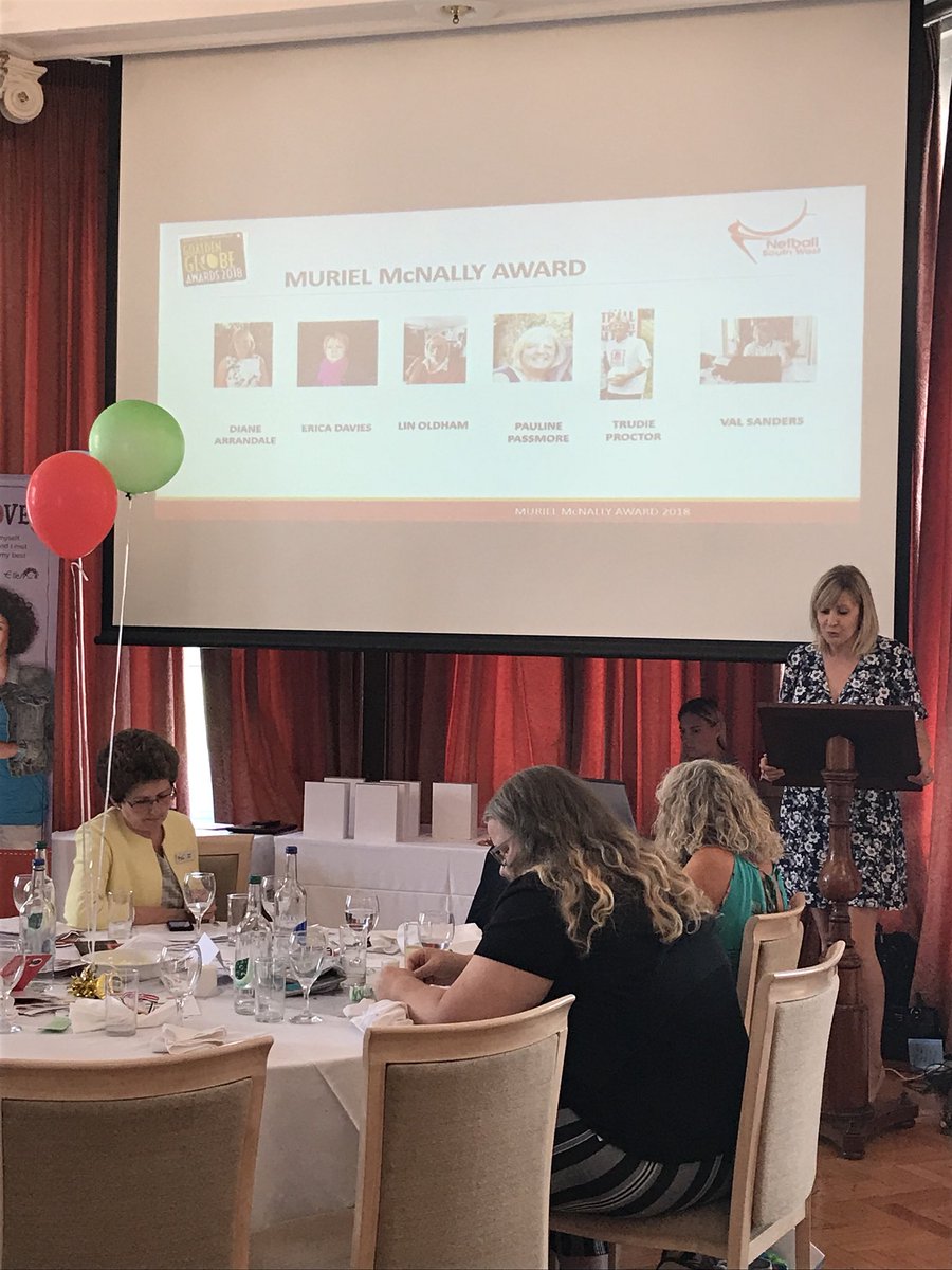 NetballSW's tweet photo. Next up:

MURIEL MCNALLY AWARD

Definitely our most competitive category this year - there is a combined total of over 125years of volunteering between them!

#SWGG2018 https://t.co/Re7L3RvILs