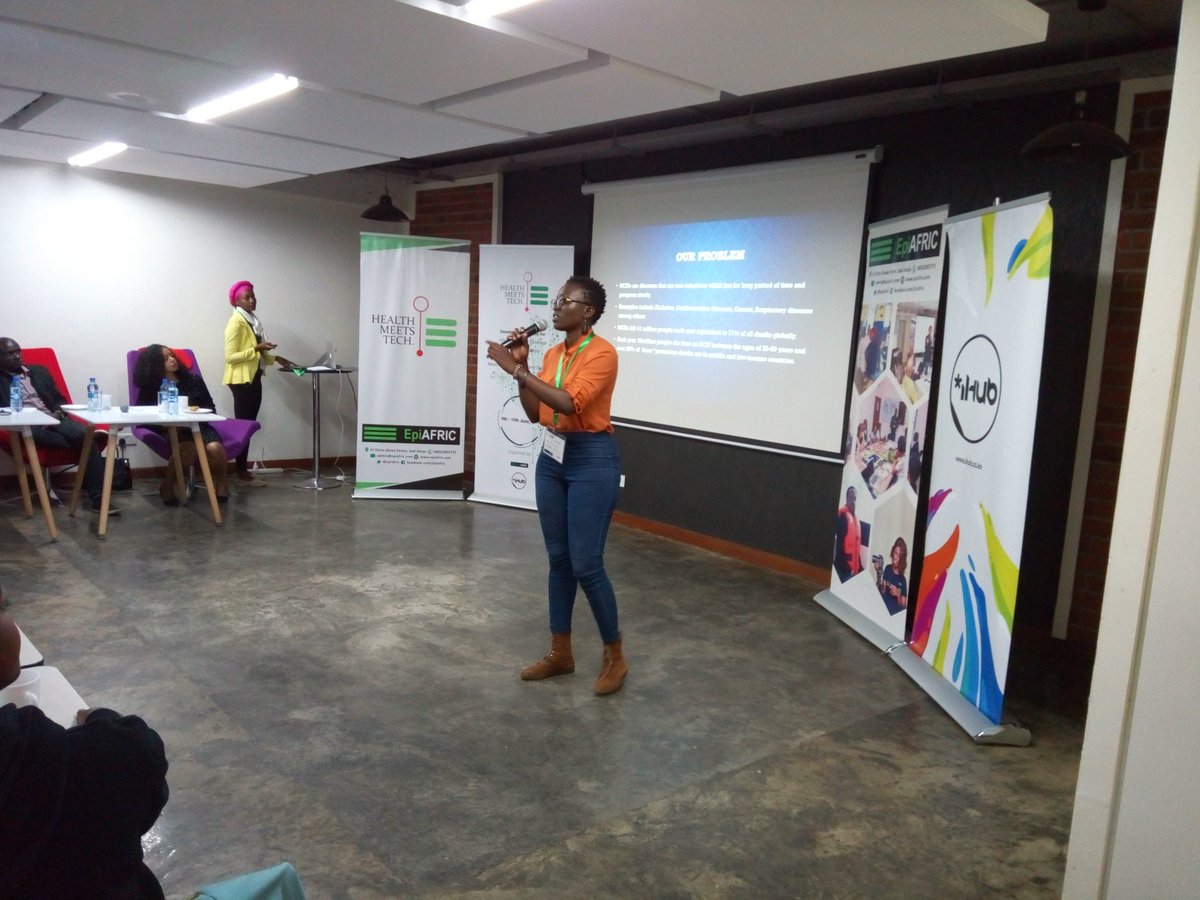 iHub's tweet photo. Team NutriTechs presenting their solution which ensure accessibility of nutrition information #HealthMeetsTechKE https://t.co/ddZ3aA3jcp