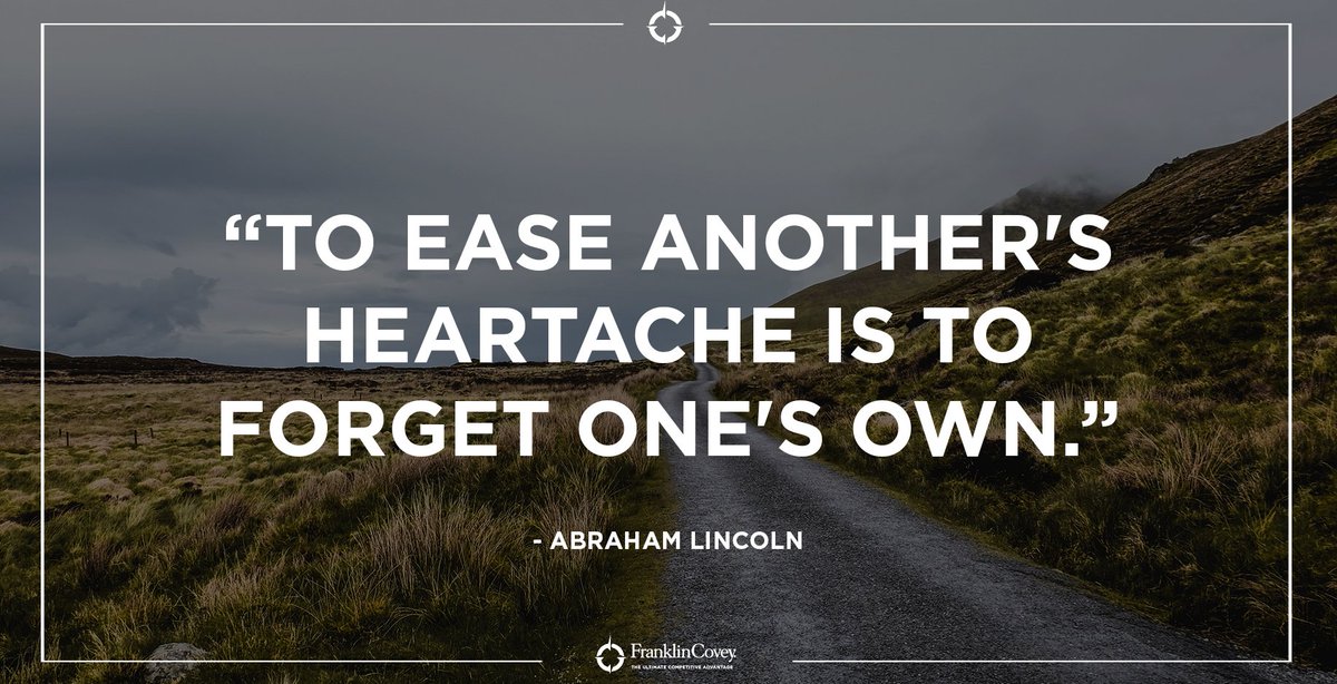 "To ease another's heartache is to forget one's own." - Abraham Lincoln #QOTD #Wisdom #Empathy #Understanding