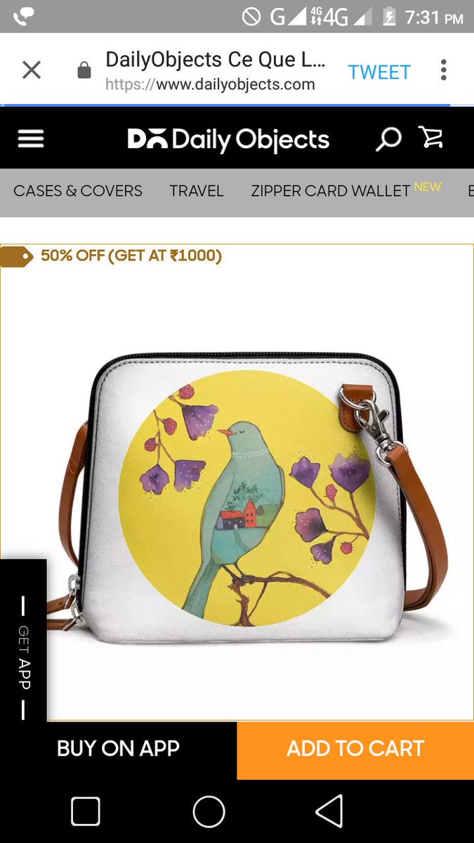 ImNitinRoshan's tweet photo. @daily_objects Found the ' Ce Que La Vie Nous Donne - Trapeze Crossbody Bag'
Link : https://t.co/vun8yOhL0H
#DOFreeKicks
#dailyobjects
Join Friends
@Rain_Man25
@Chanchal333
@sassyAnokhi
@rising_emperor
@bold_kitten
@THEMURTUZA https://t.co/S43b7JeBs4