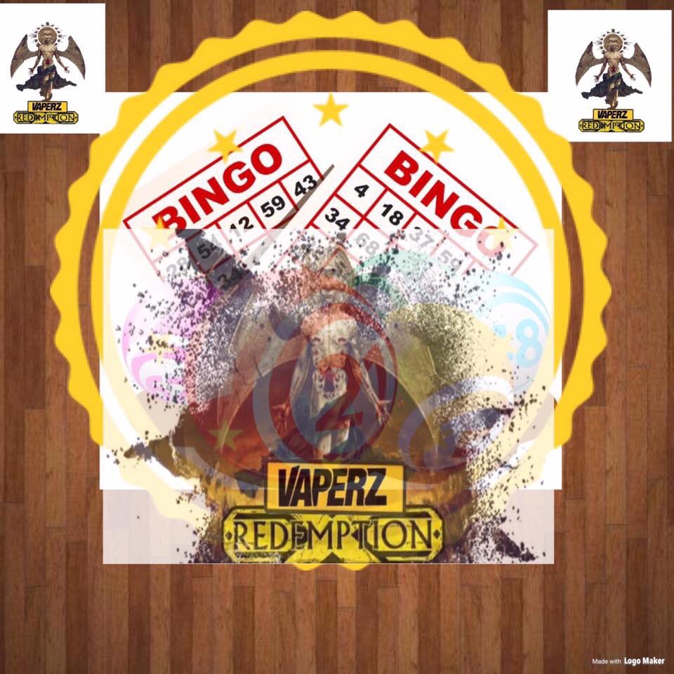 VaperzR's tweet photo. Who wants to join us for a game of bingo tonight? Juice and a mod are up for grabs, only £3 per ticket! https://t.co/iSr4V8j2Nq