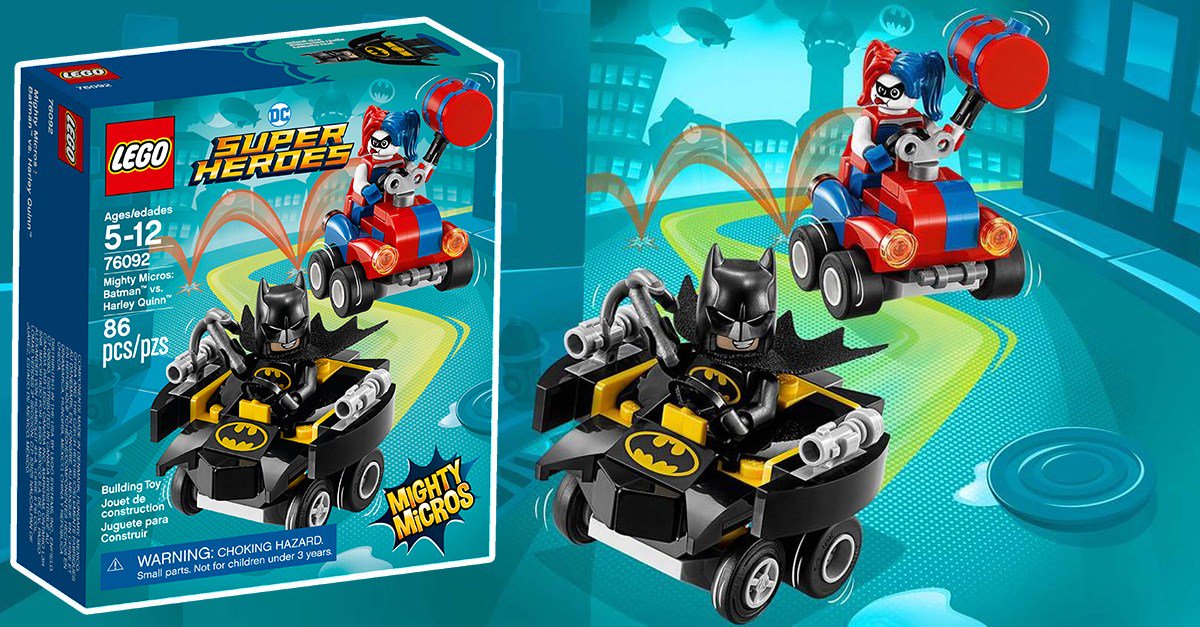 HelloBrickscom's tweet photo. REVIEW LEGO 76092 DC Comics Mighty Micros : Batman vs Harley Quinn - Avec les microfighters LEGO Star Wars, l'autre innovation de LEGO en 2016 dans le domaine des licences était les ... - https://t.co/rt8pyJ1iWC #LEGO #Review #Batman #HarleyQuinn #DCcomics #MightyMicros https://t.co/nENa1PvB8W