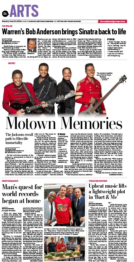 GraffonMusic's tweet photo. .@dmweekend @Jacksons @franksinatra @MBTheatre  and more in today's @TheOaklandPress Arts section  @MusicHallCenter https://t.co/qz0QtvsGSE