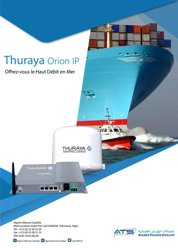 atsofficiel's tweet photo. #ConnexionSatellitaire
Le #Thuraya #OrionIP que vous offre ATS est un terminal satellitaire à haut débit conçu pour répondre aux besoins de connexion des navires de la marine marchande, des organisations gouvernementales, des flottes de pêche et des bateaux de plaisance. https://t.co/PQd25aUUDo