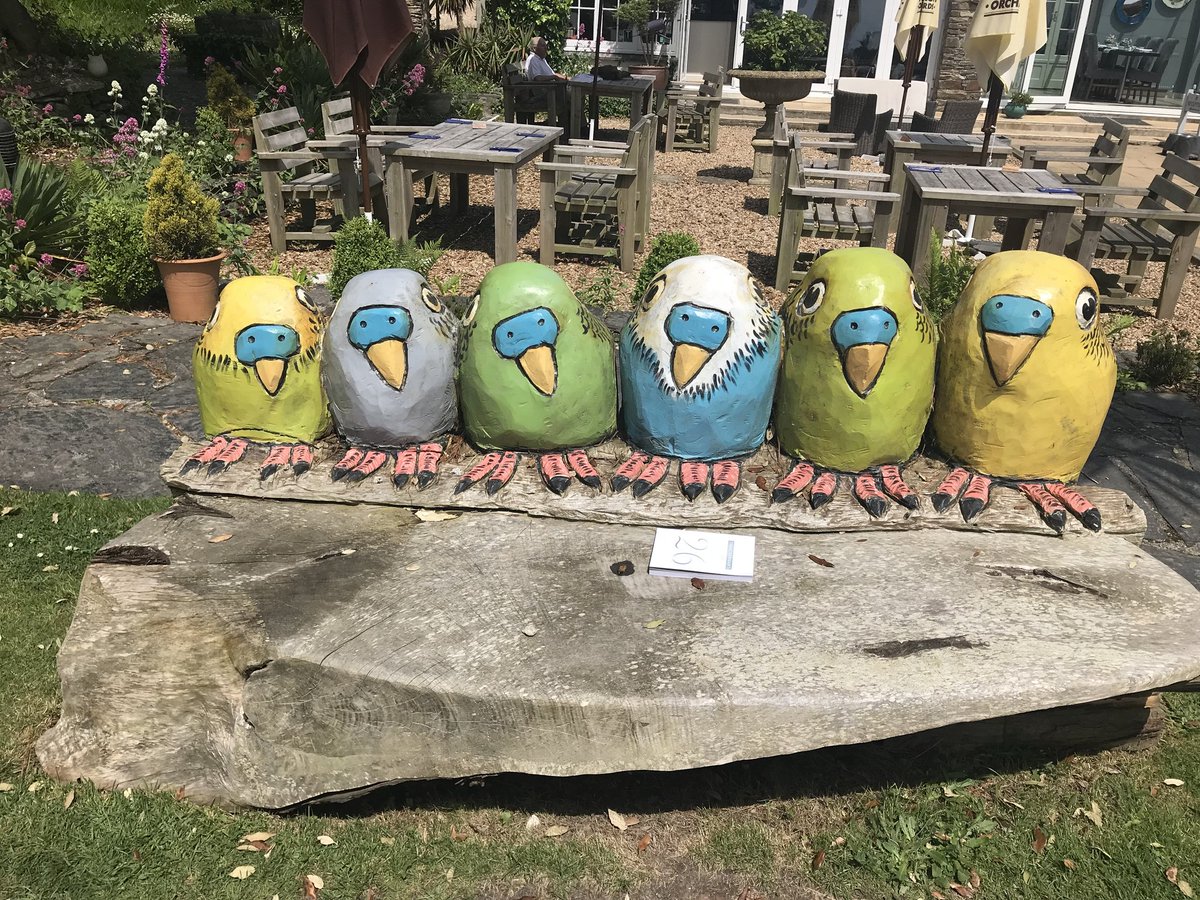 Deconstructed Eton Mess on the terrace overlooking the quirky gardens - what a lovely view!
<a href="/tallandbayhotel/">Talland Bay Hotel</a> #Cornwall