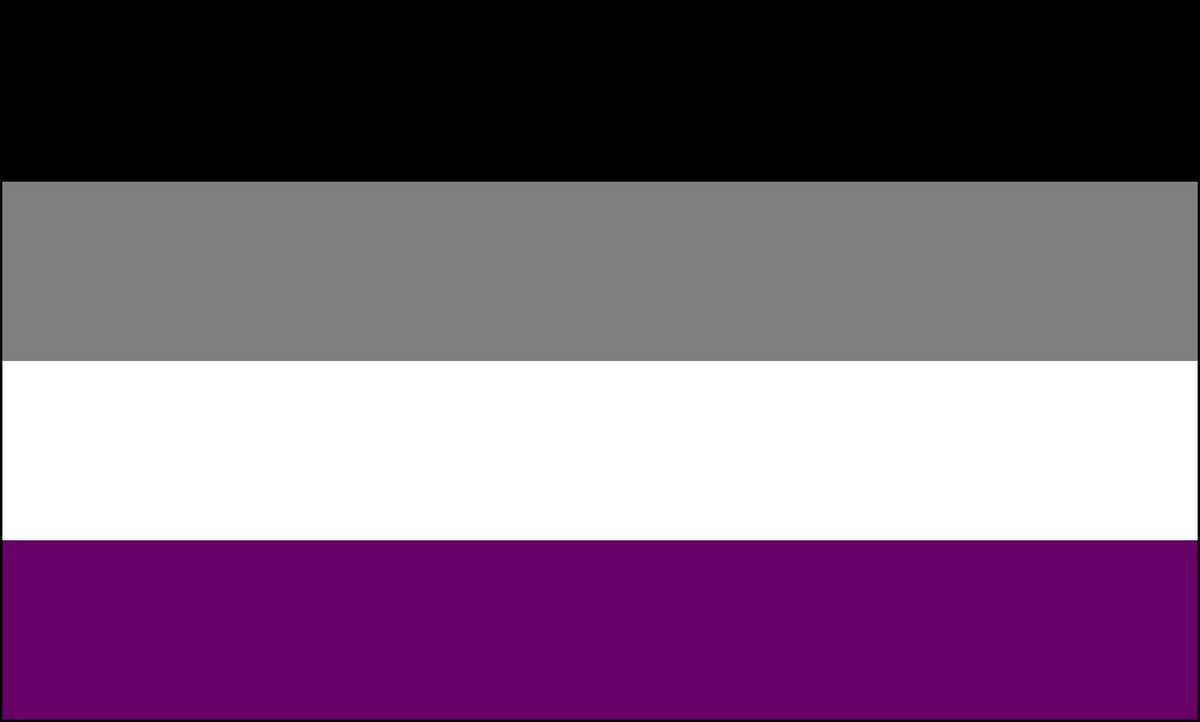 In celebration of Asexual (very little/infrequent to no sexual attraction) pride day here’s the asexual flag, hope everyone has a great day