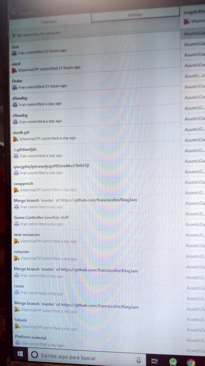 VitaminaCPP's tweet image. A medida que pasa el tiempo, los mensajes de commit tienen menos sentido. #kinggamejam