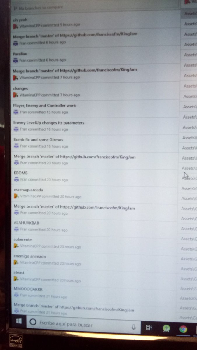 VitaminaCPP's tweet image. A medida que pasa el tiempo, los mensajes de commit tienen menos sentido. #kinggamejam
