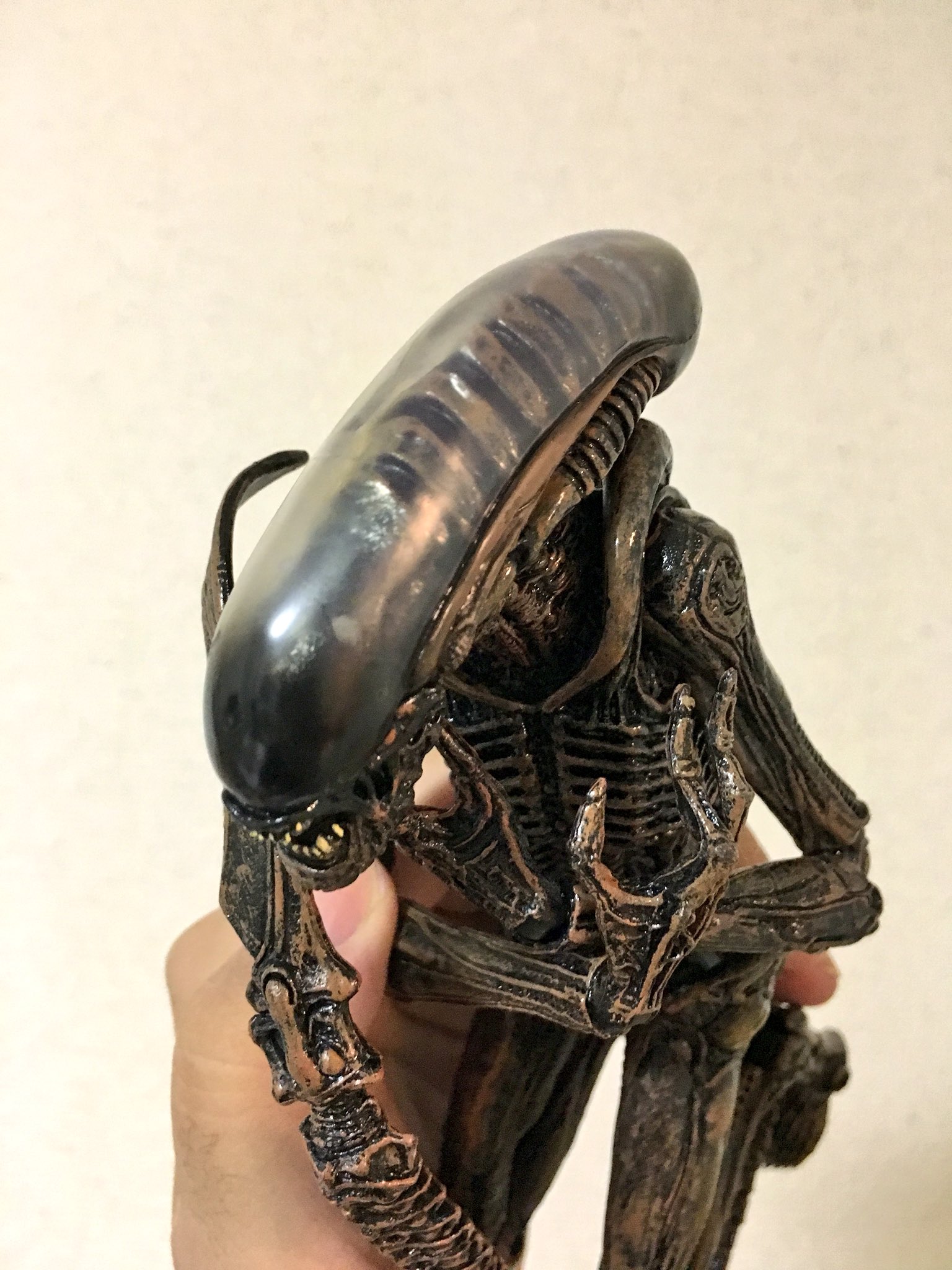 葦見川和哉 エイリアンの造形としてはニューウォーリアーに次いで好きなドッグ エイリアンだけど 頭部の縞々ずっとフードの模様だと思ってたらフード内が透けてたのね 同じくネカのクイーン フェイスハガーもあったけど そちらは あともう一歩